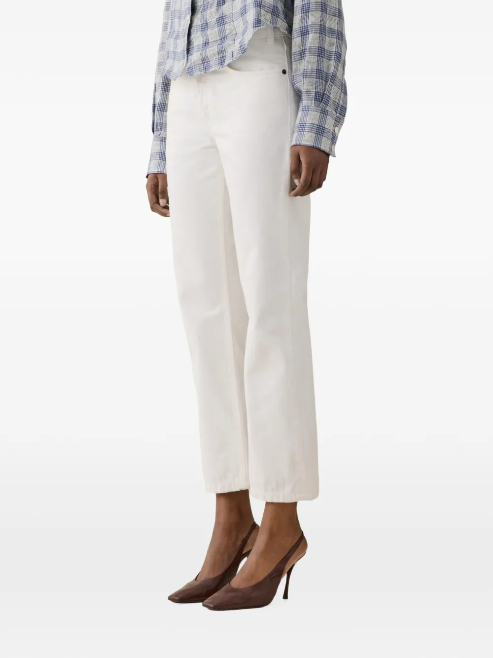 Jeanerica Sisli cropped slim-leg jeans Wit