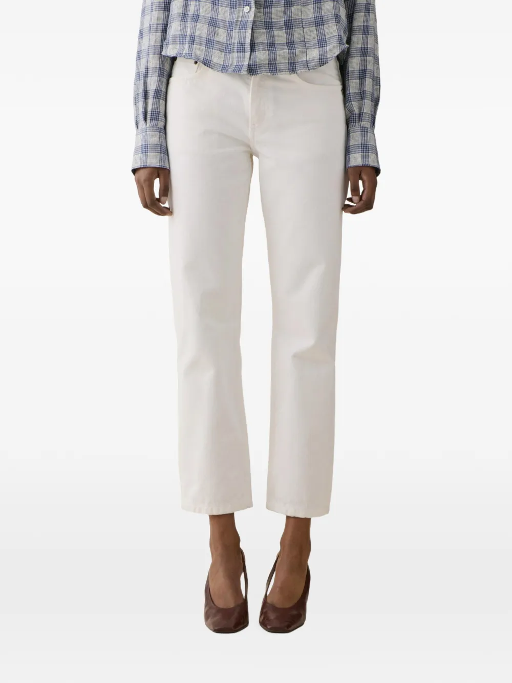 Jeanerica Sisli cropped slim-leg jeans Wit