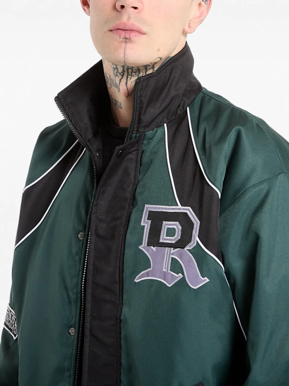 Ripndip Athletics Race jack met logo-patch Groen