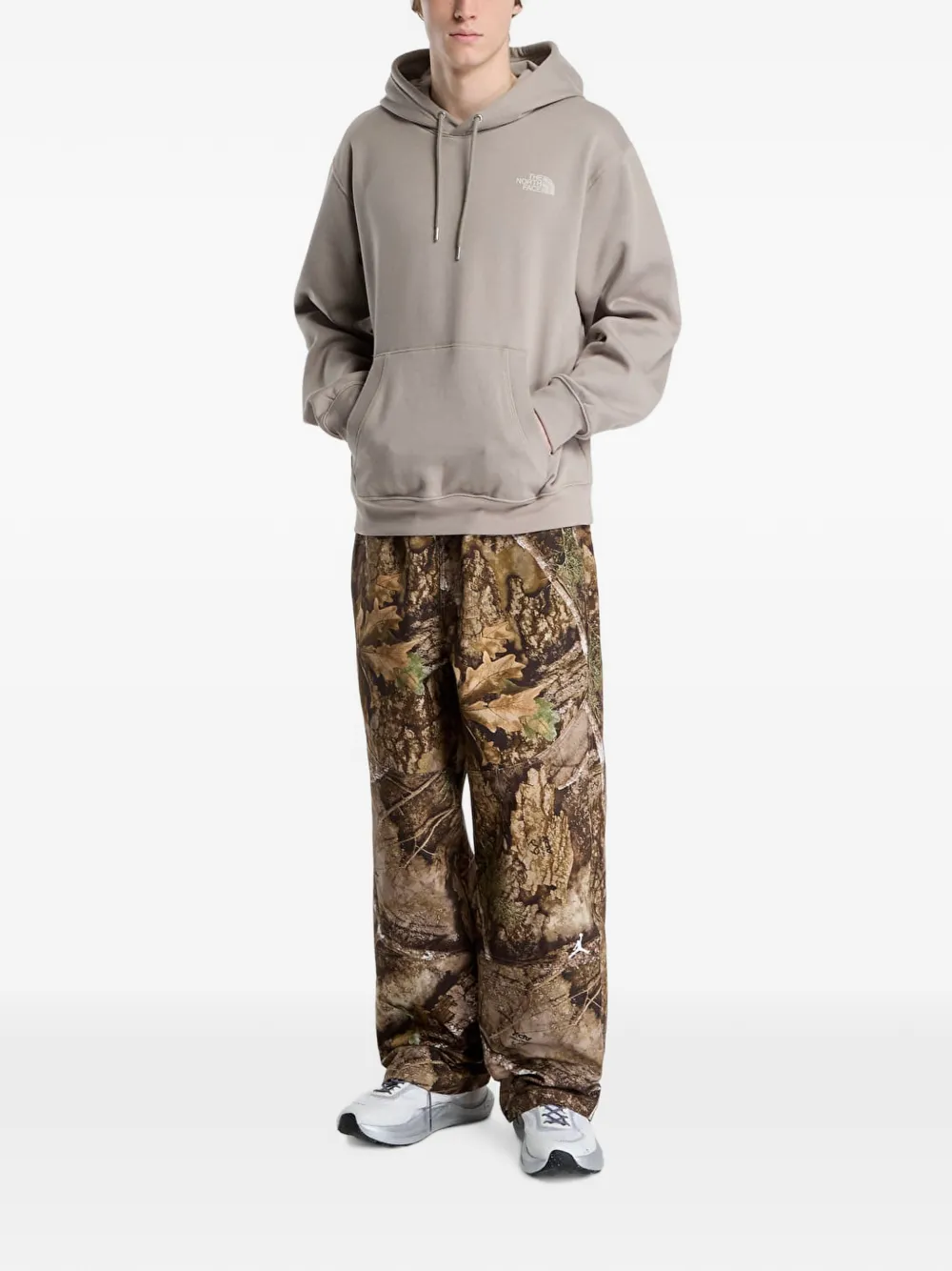 The North Face Hoodie met geborduurd logo Beige