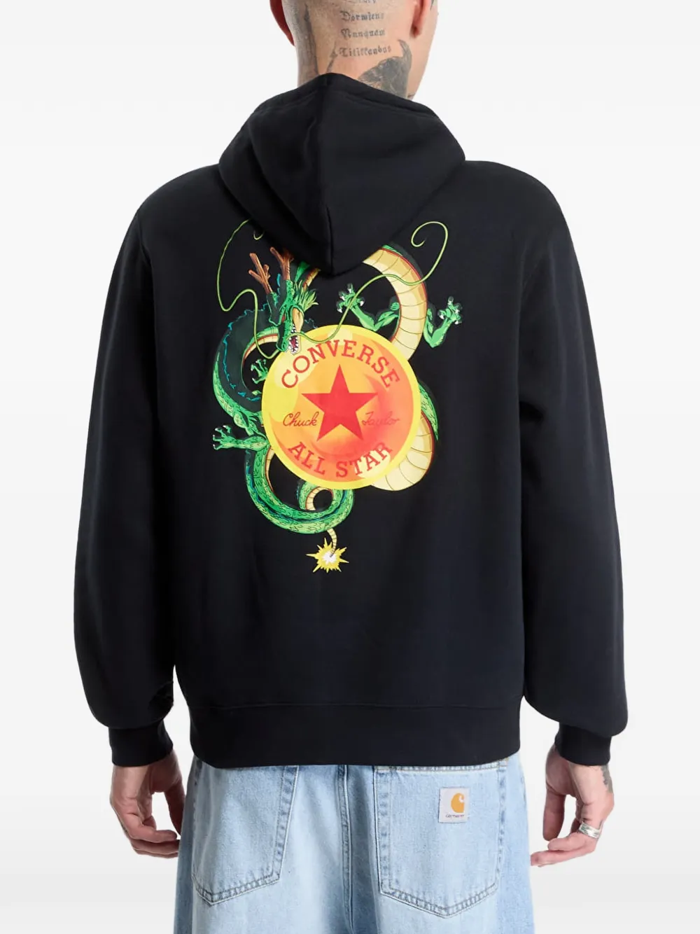 Converse x Dragon Ball Z Shenron hoodie Zwart