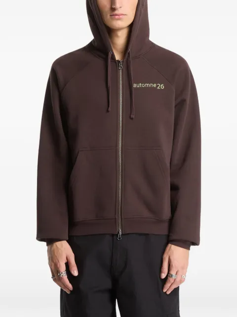 dime Grid zip-up hoodie