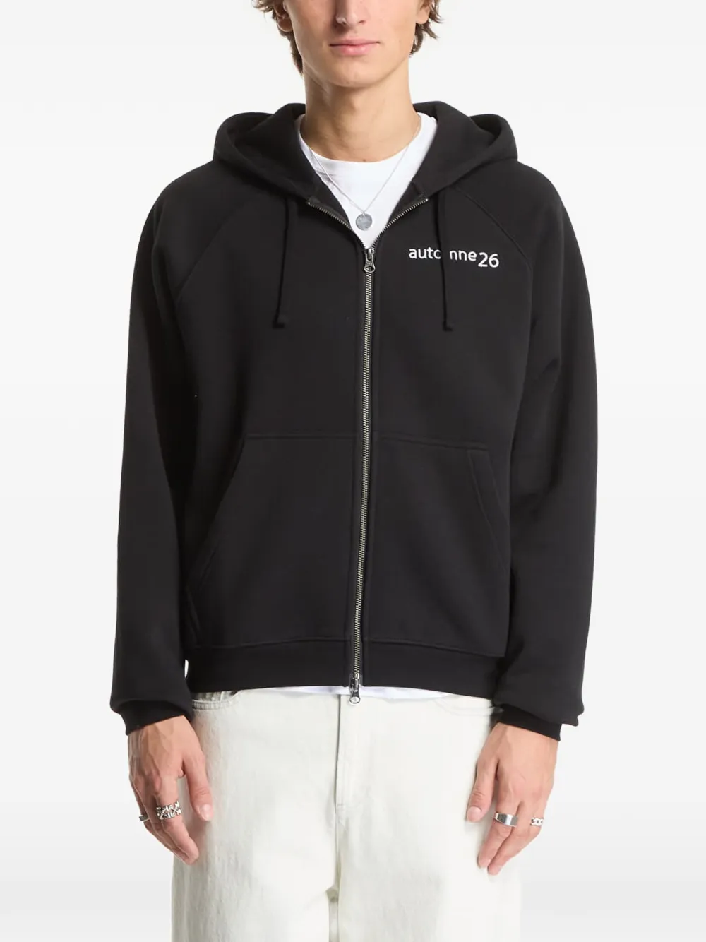 dime Grid hoodie Zwart