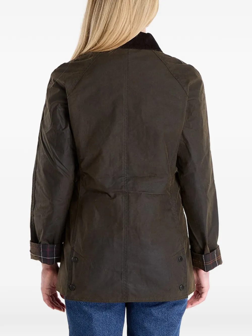 Barbour Jack met ribfluwelen kraag van gewaxt katoen Bruin