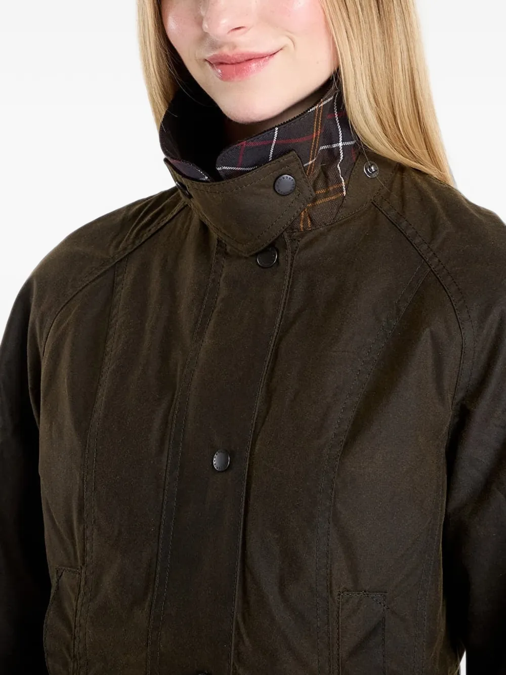 Barbour Jack met ribfluwelen kraag van gewaxt katoen Bruin