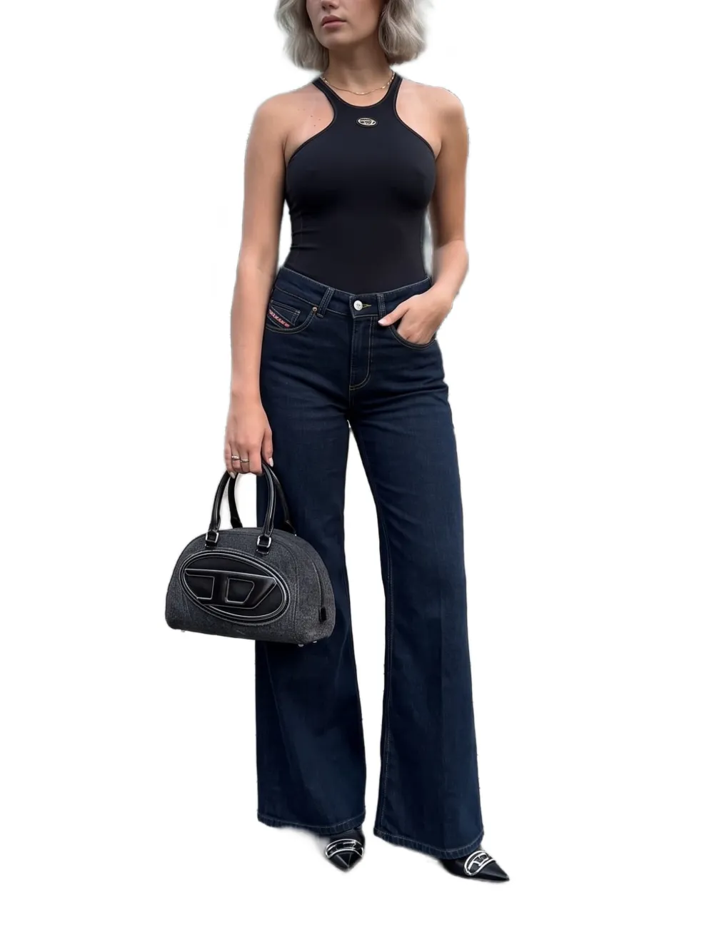 Diesel Flared jeans regular-waist 1978 D-Akemi Blauw