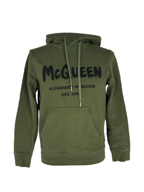 Alexander McQueen Pre-Owned Graffiti Logo-print hoodie