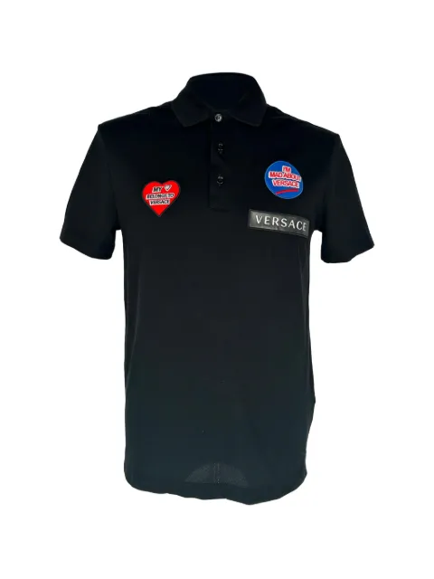 Versace Pre-Owned patched polo shirt