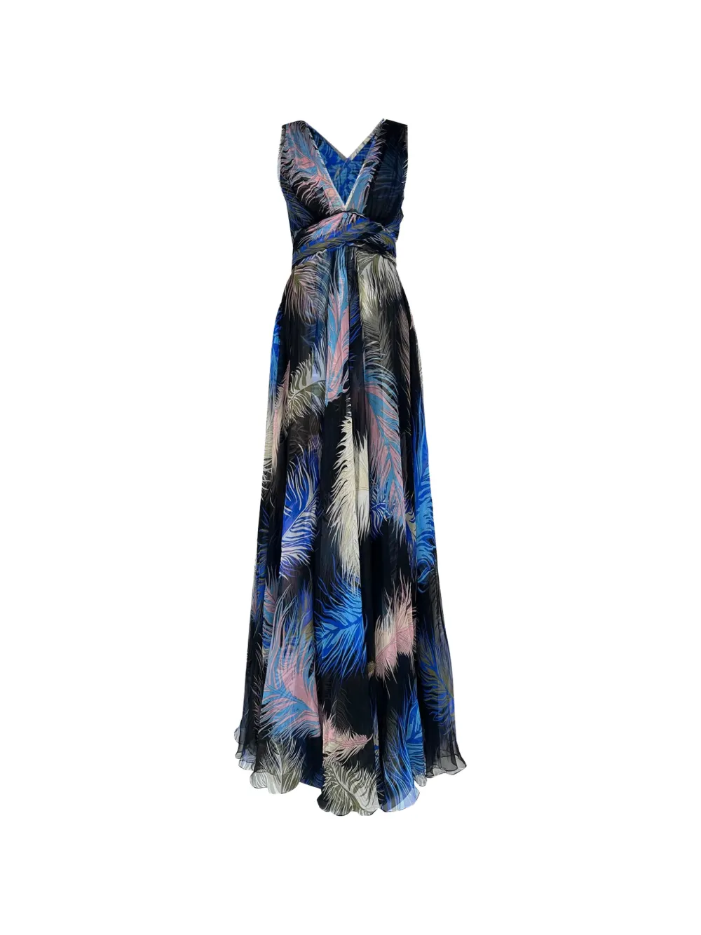 PUCCI Pre-Owned feather-print silk dress - Noir PUCCI Pre-Owned feather-print silk dress - Noir