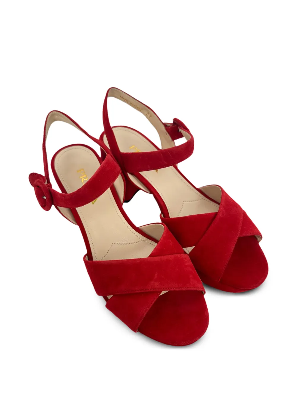 Prada Pre-Owned 2020s crisscross sandals - Rot