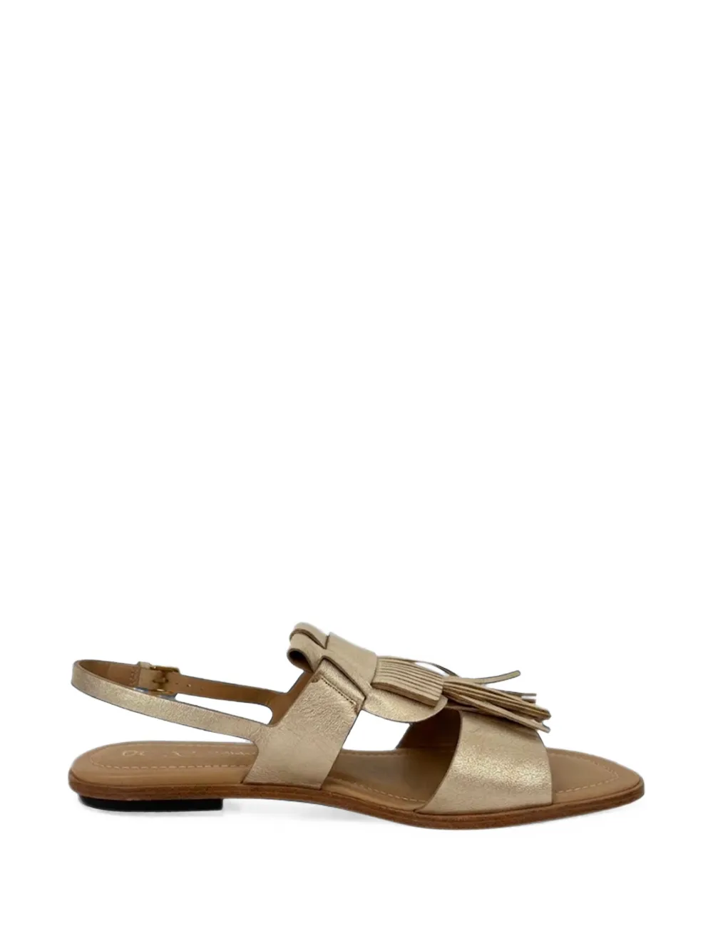 Tod's Vintage fringed buckle-fastening sandals - Or Tod's Vintage fringed buckle-fastening sandals - Or