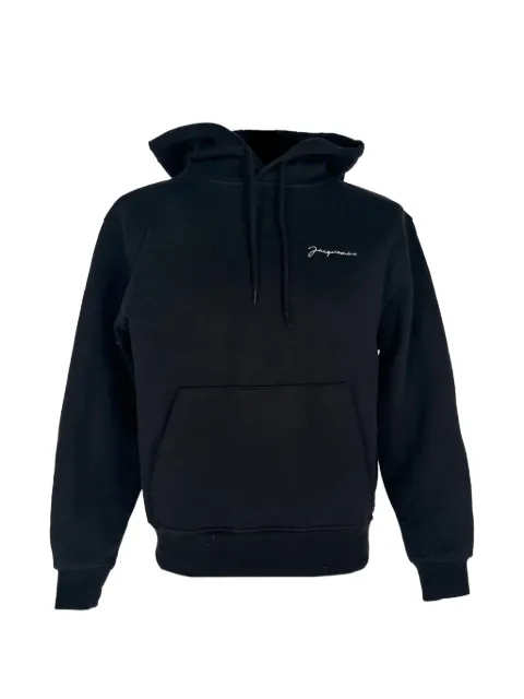 Jacquemus Pre-Owned logo-embroidered hoodie