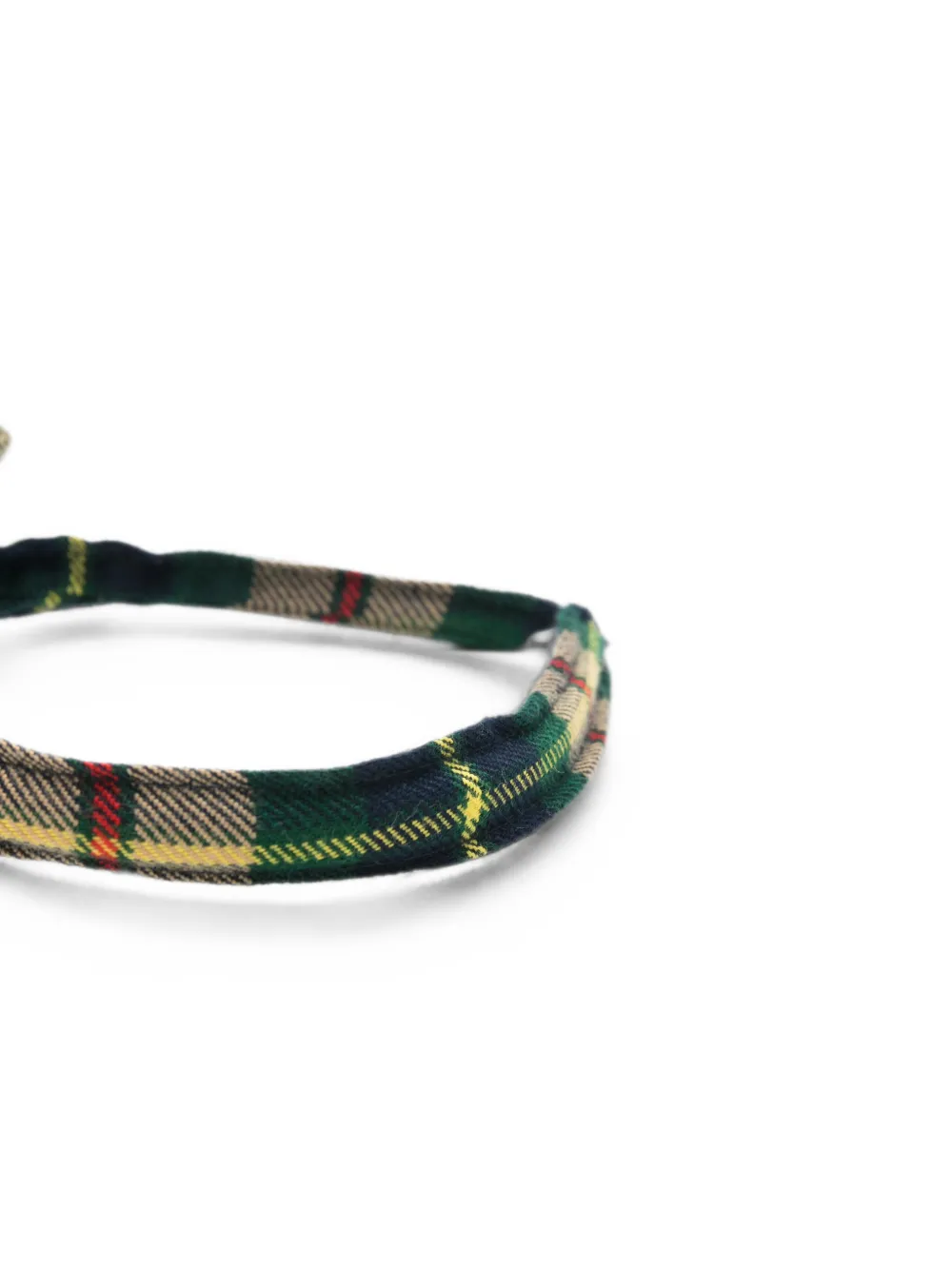 PAIO CRIPPA Haarband met tartan-print en strik-detail Beige