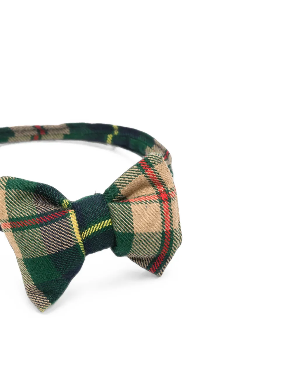 PAIO CRIPPA Haarband met tartan-print en strik-detail Beige