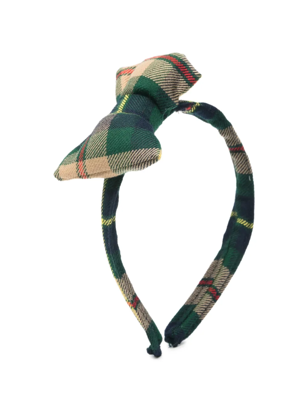 PAIO CRIPPA tartan-print bow-detail headband - Nude