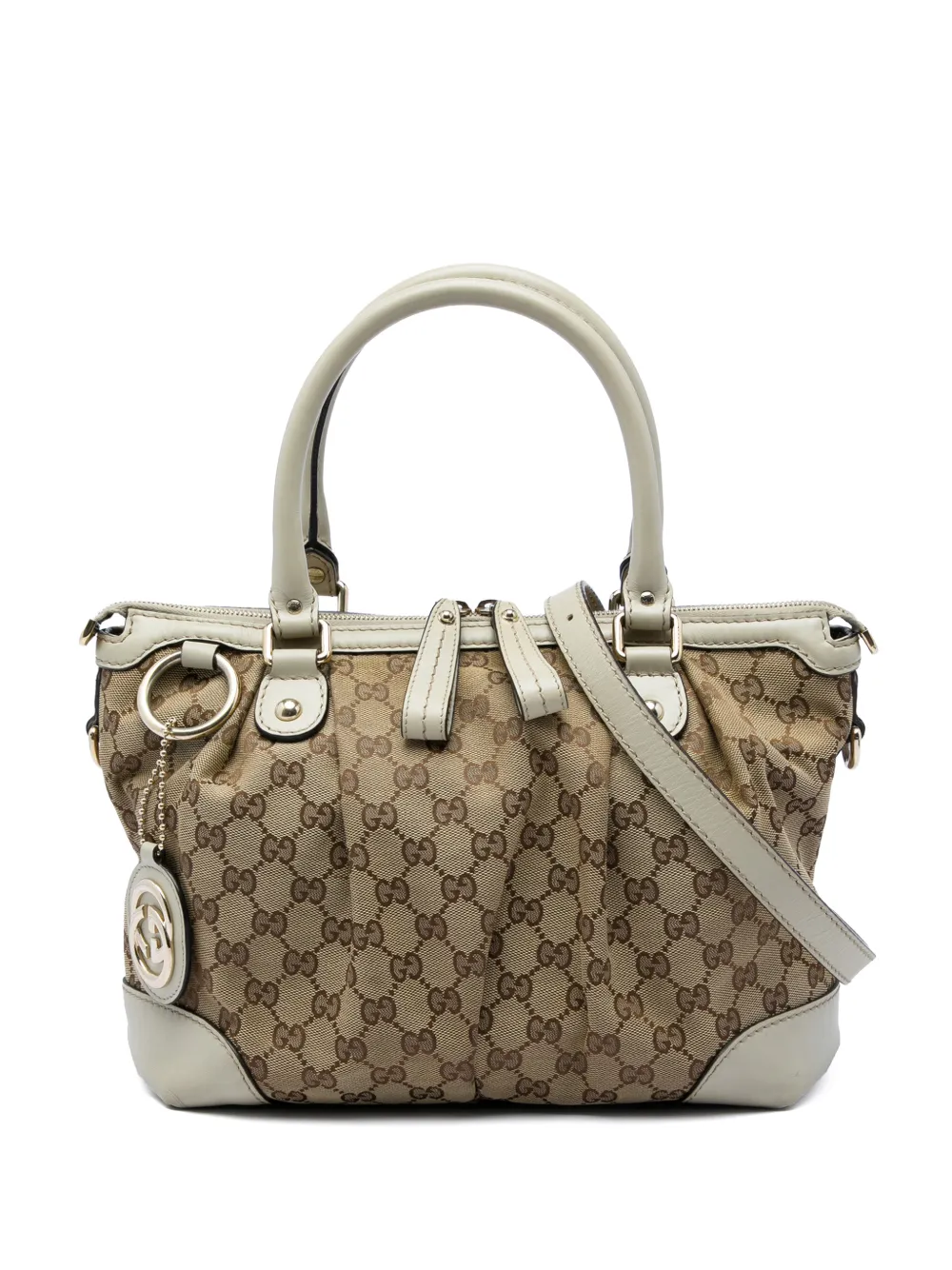 Gucci Pre-Owned 2016-2026 GG Canvas Sukey satchel - Bianco