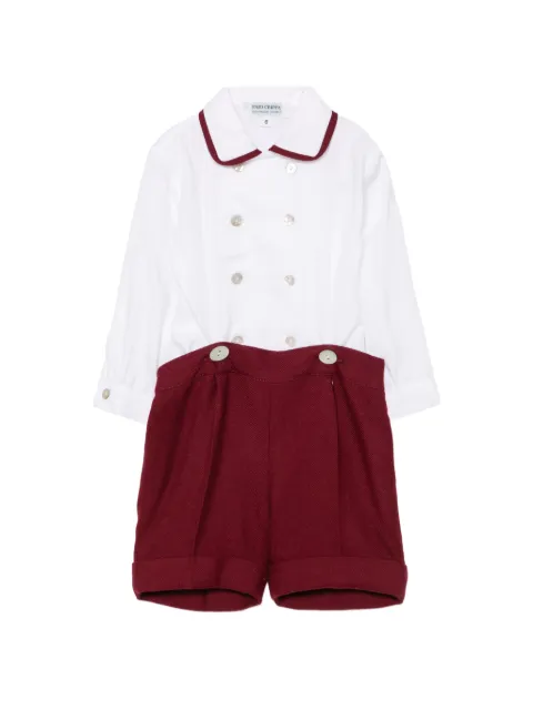 PAIO CRIPPA double-breasted Peter Pan-collar shorts set