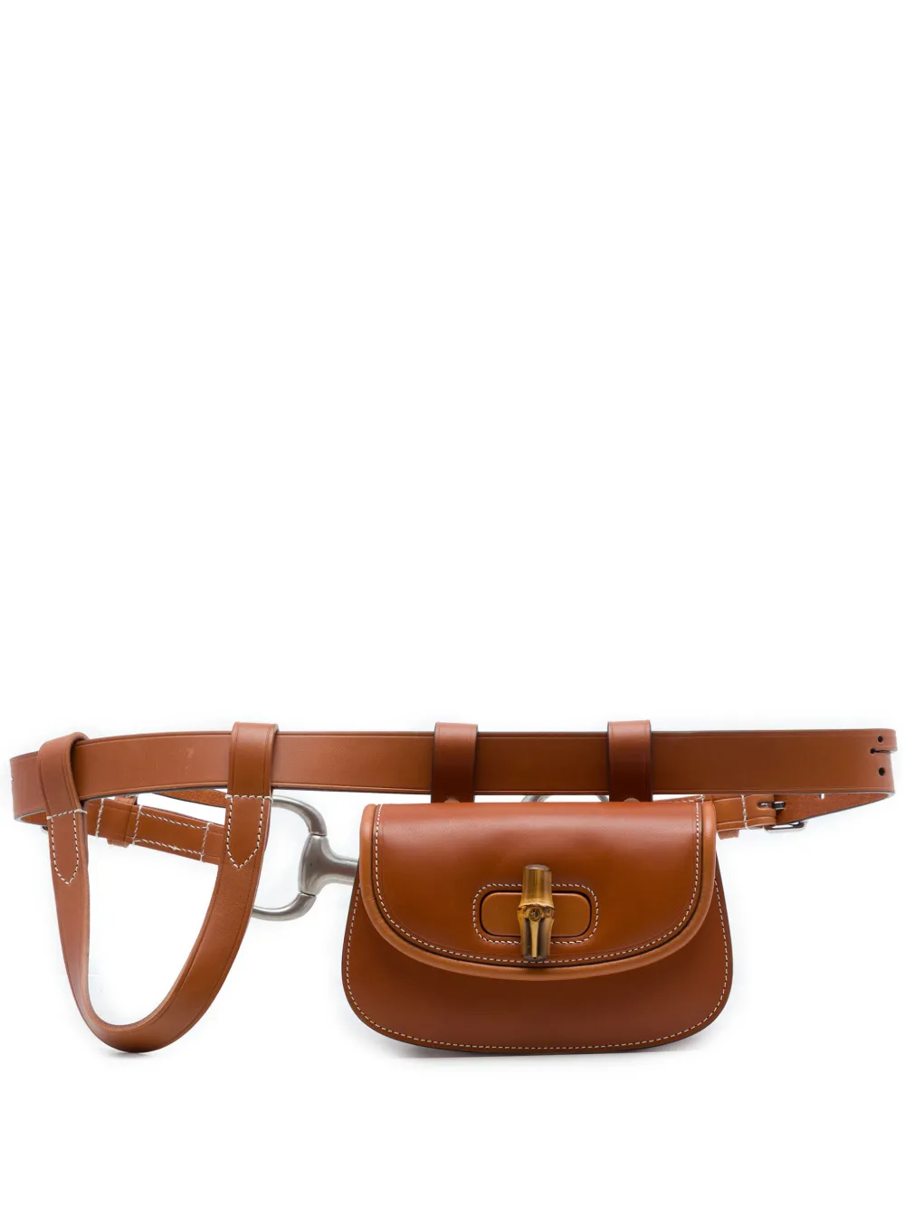 Gucci Pre-Owned sac banane Mini Calfskin Bamboo 1947 (2016-2026) - Marron Gucci Pre-Owned sac banane Mini Calfskin Bamboo 1947 (2016-2026) - Marron