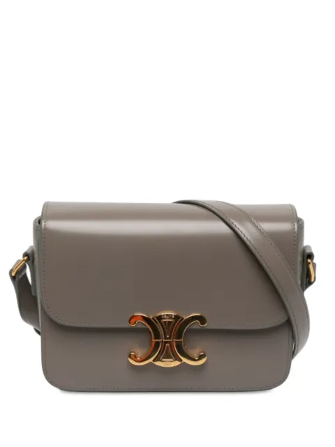 Celine Pre-Owned 2024 Teen Shiny Calfskin Triomphe crossbody bag