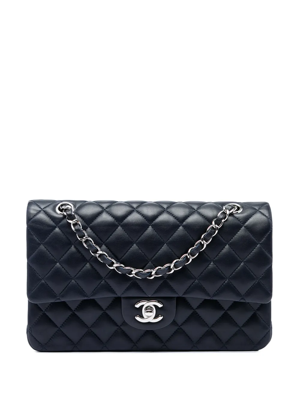 CHANEL Pre-Owned 2012 Medium Classic Lambskin Double Flap shoulder bag - Blu