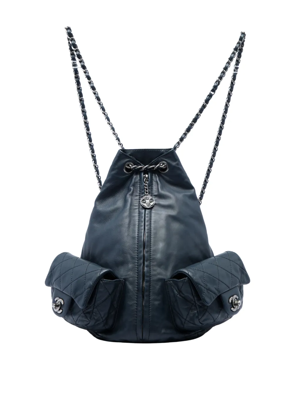 CHANEL Pre-Owned 2012-2013 Large Calfskin is Back backpack - Blu