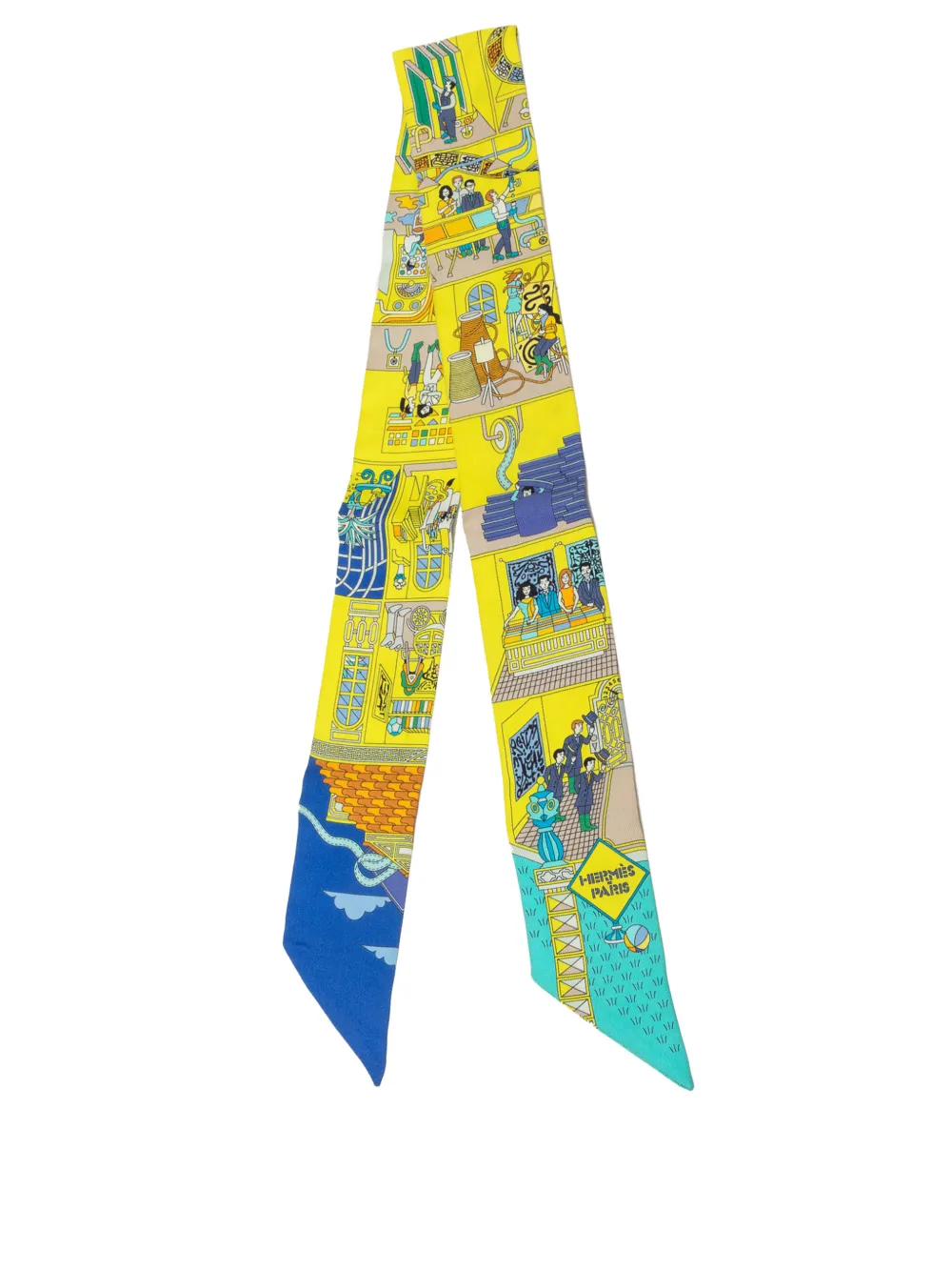 Hermès Pre-Owned 1980-2000 La Maison des Carres Twilly Silk Scarf scarves - Gelb