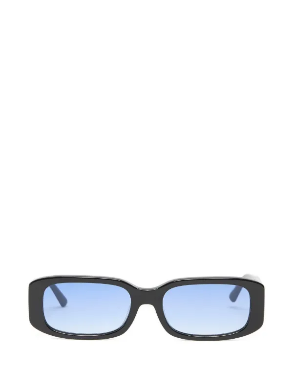 MESSYWEEKEND Roxie Rectangle-frame Sunglasses in Black