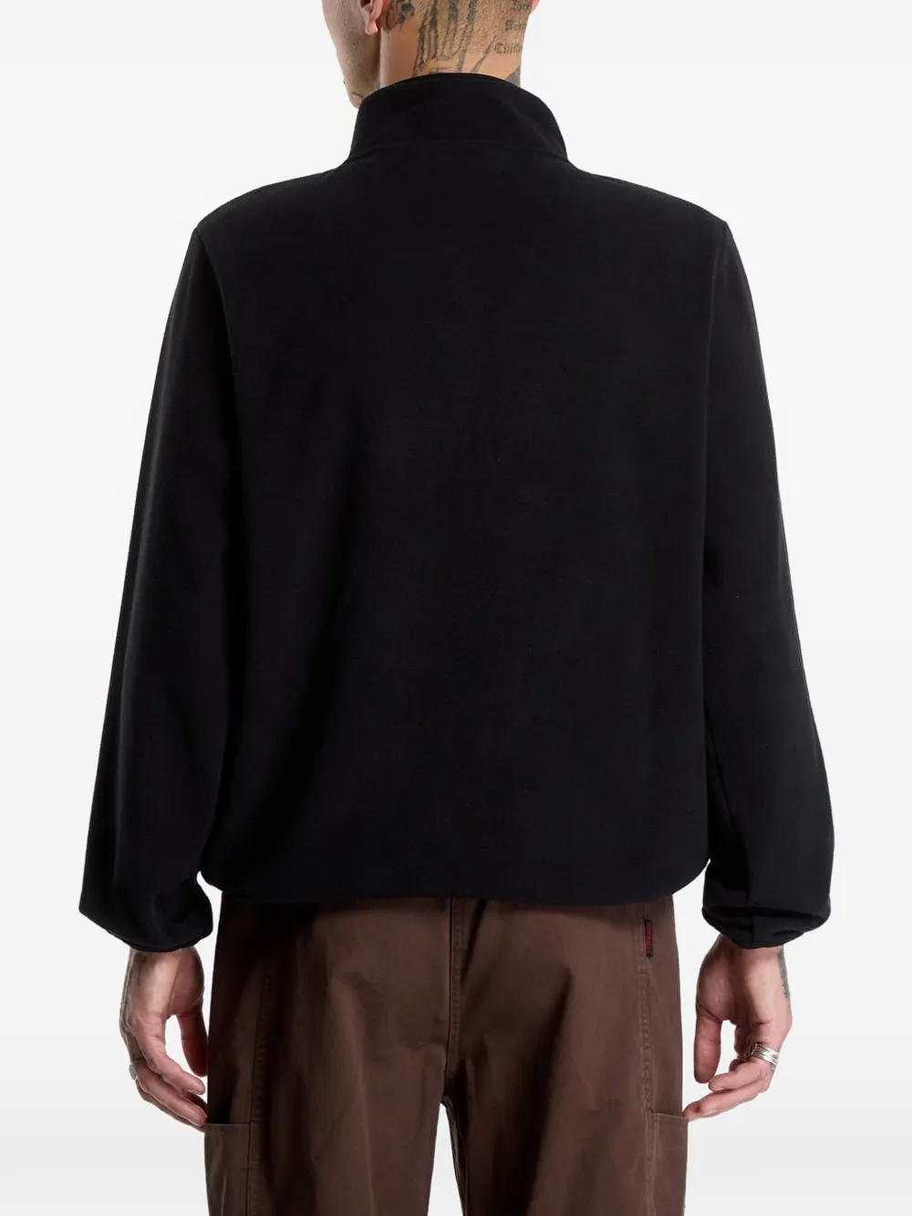 Gramicci Thermo-fleece sweater met kwartrits Zwart