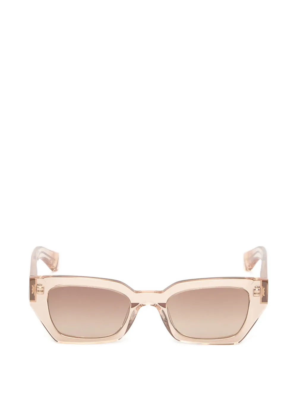 MessyWeekend Luna geometric-frame sunglasses - Nude