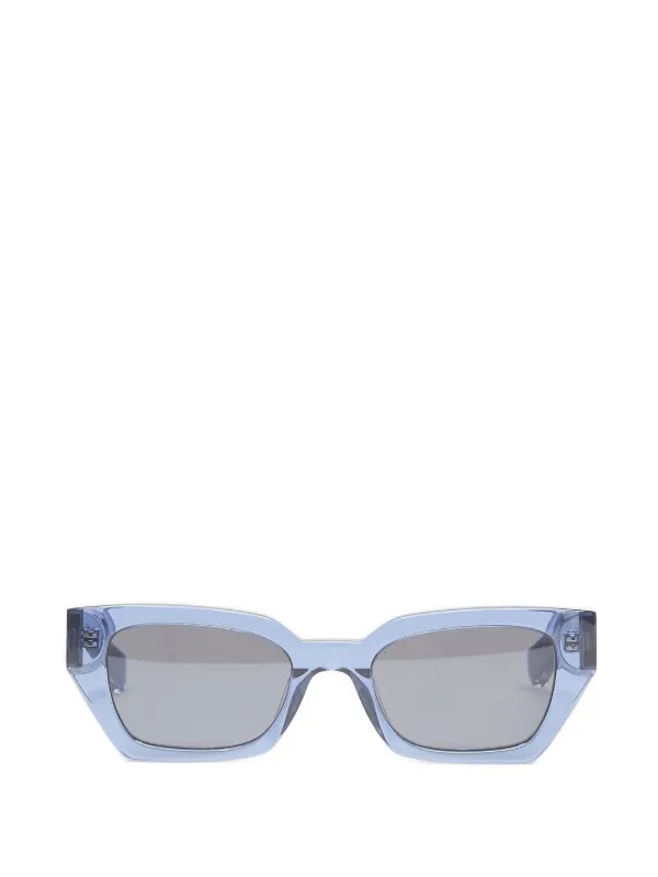 MESSYWEEKEND Luna Geometric-frame Sunglasses in Blue