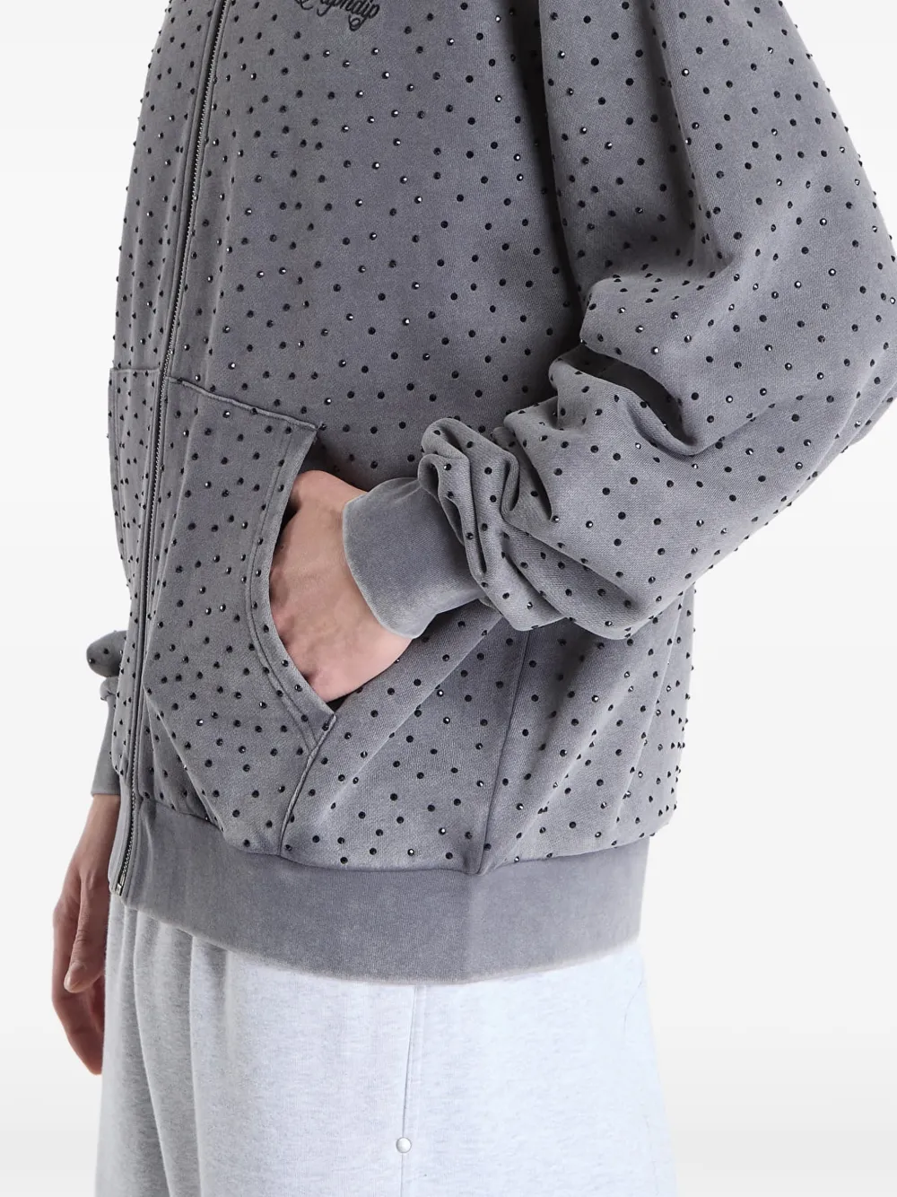 Ripndip Ripngems hoodie met rits Grijs