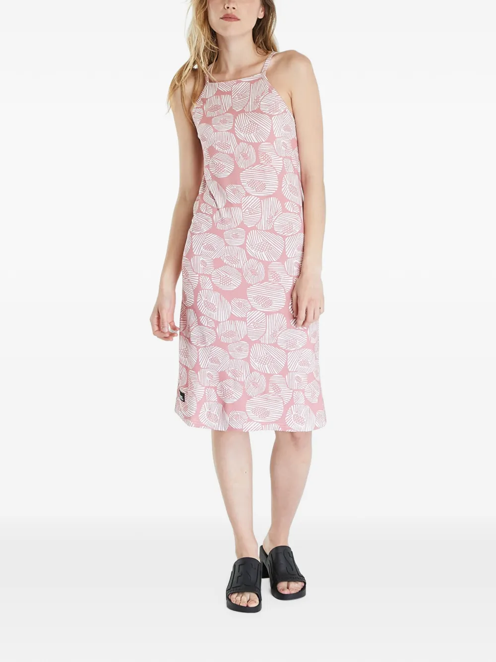 Horsefeathers Sheila geometric-print midi dress - Rosa