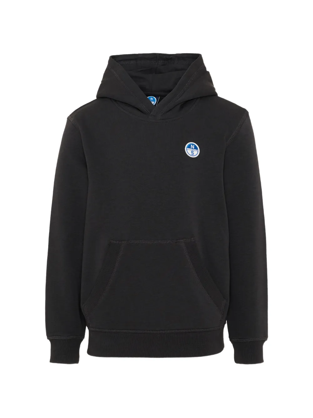 North Sails Kids logo-patch hoodie Zwart