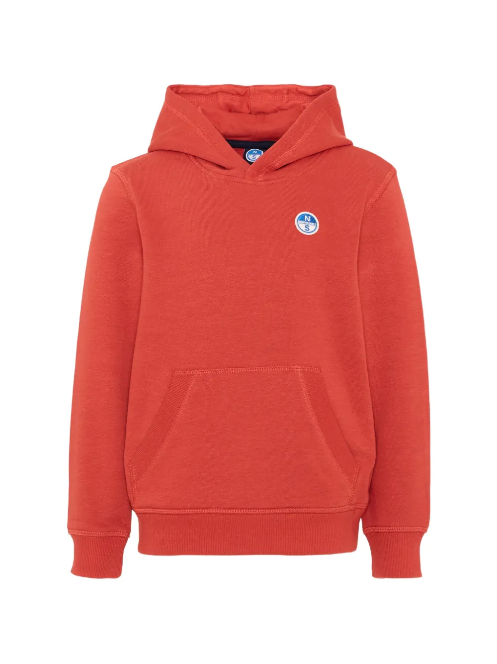 North Sails Kids logo-patch pouch-pocket hoodie Rood