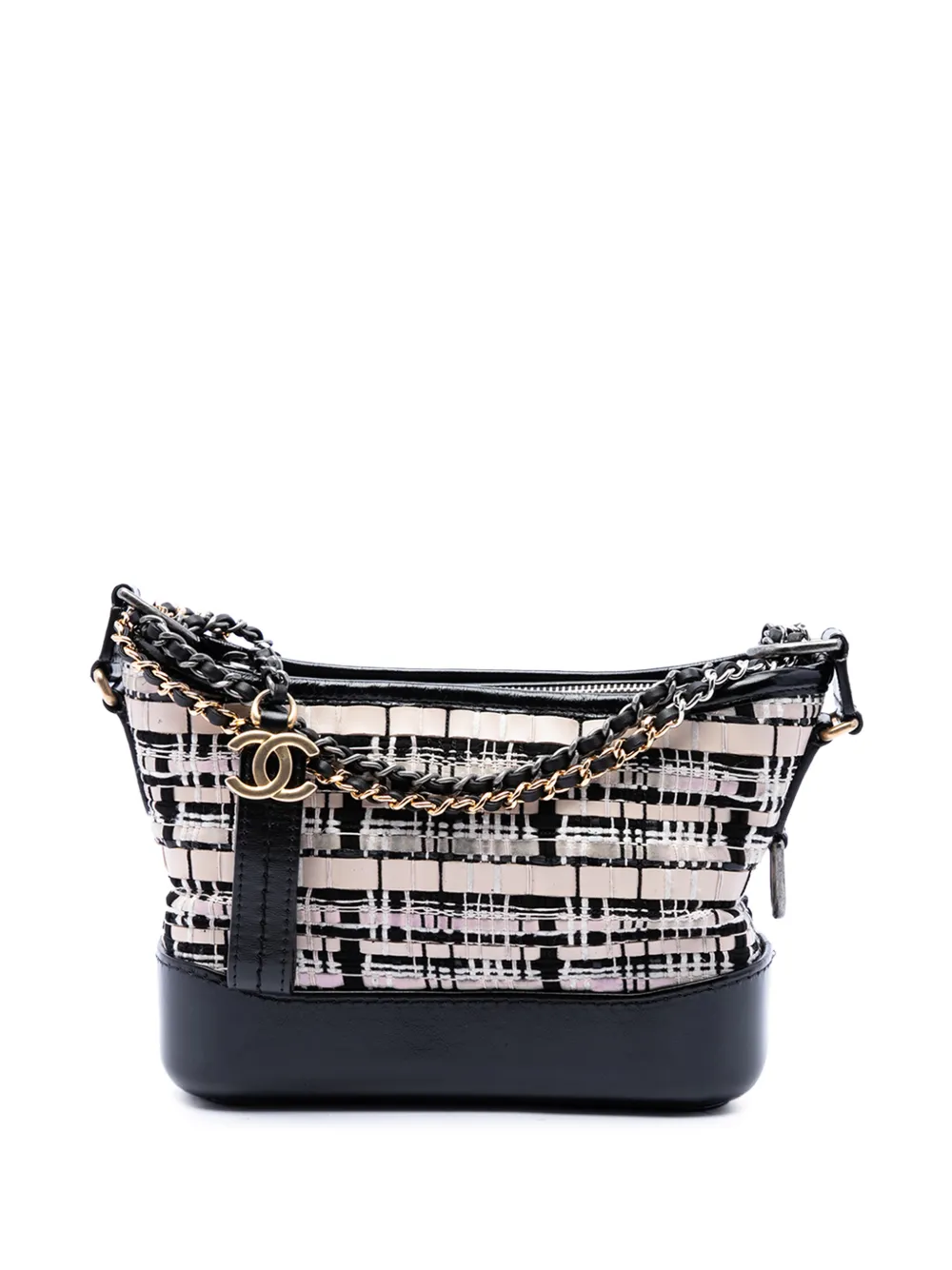 CHANEL Pre-Owned 2019 Small Tweed Gabrielle crossbody bag - Nero