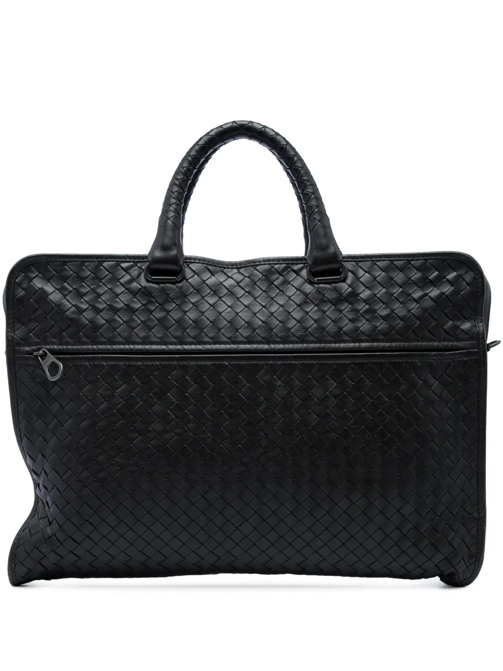 Bottega Veneta Pre-Owned sacoche Intrecciato Briefcase (2012-2026) - Noir Bottega Veneta Pre-Owned sacoche Intrecciato Briefcase (2012-2026) - Noir