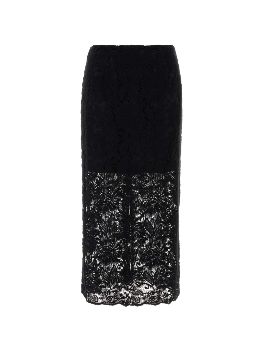 LE SULLY STUDIO floral-lace midi skirt