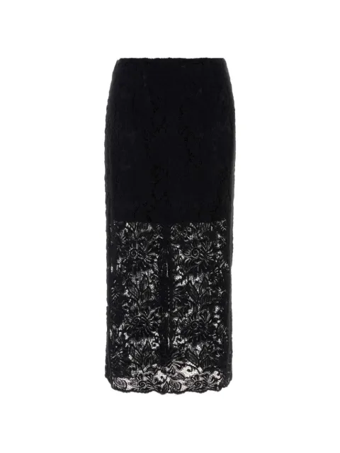 LE SULLY STUDIO floral-lace midi skirt