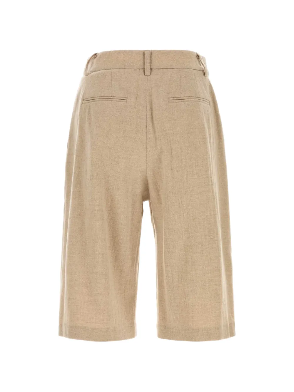 LE SULLY STUDIO Geplooide shorts Beige