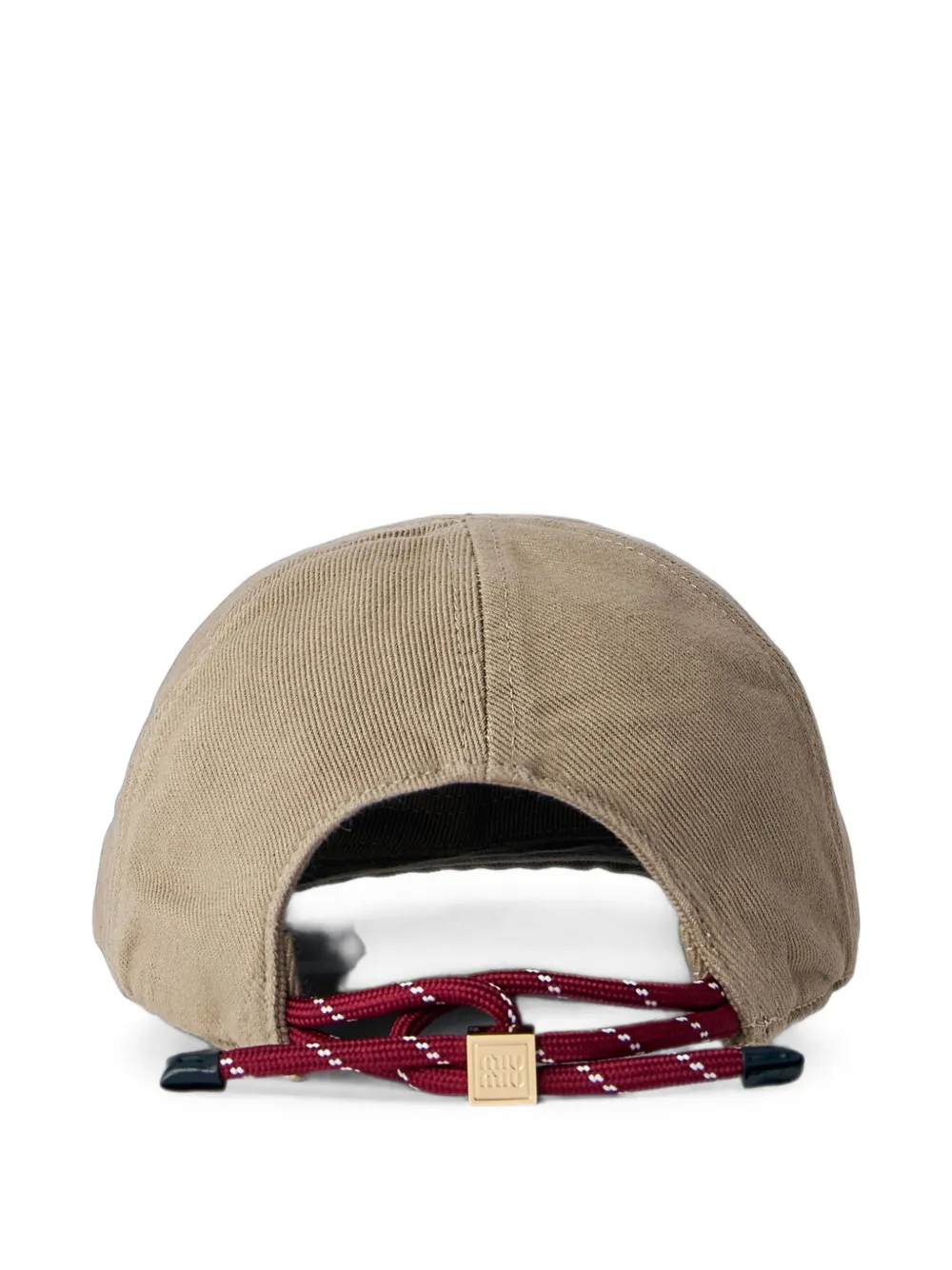 Miu Miu Denim Baseball Cap in Neutrals, view 2