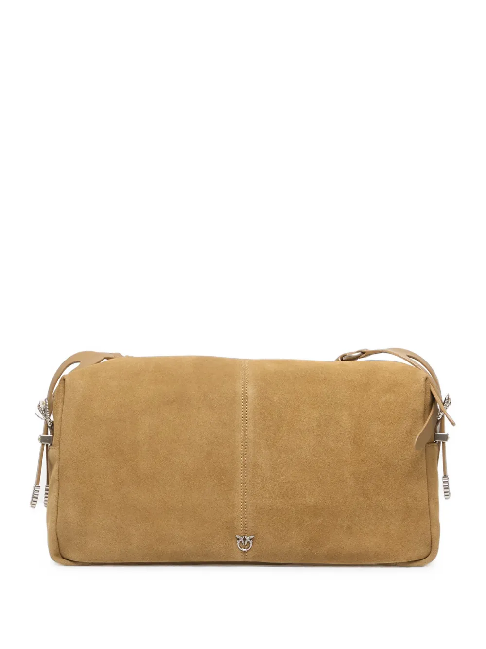 PINKO keeper bag large shoulder bag in suede - Toni neutri