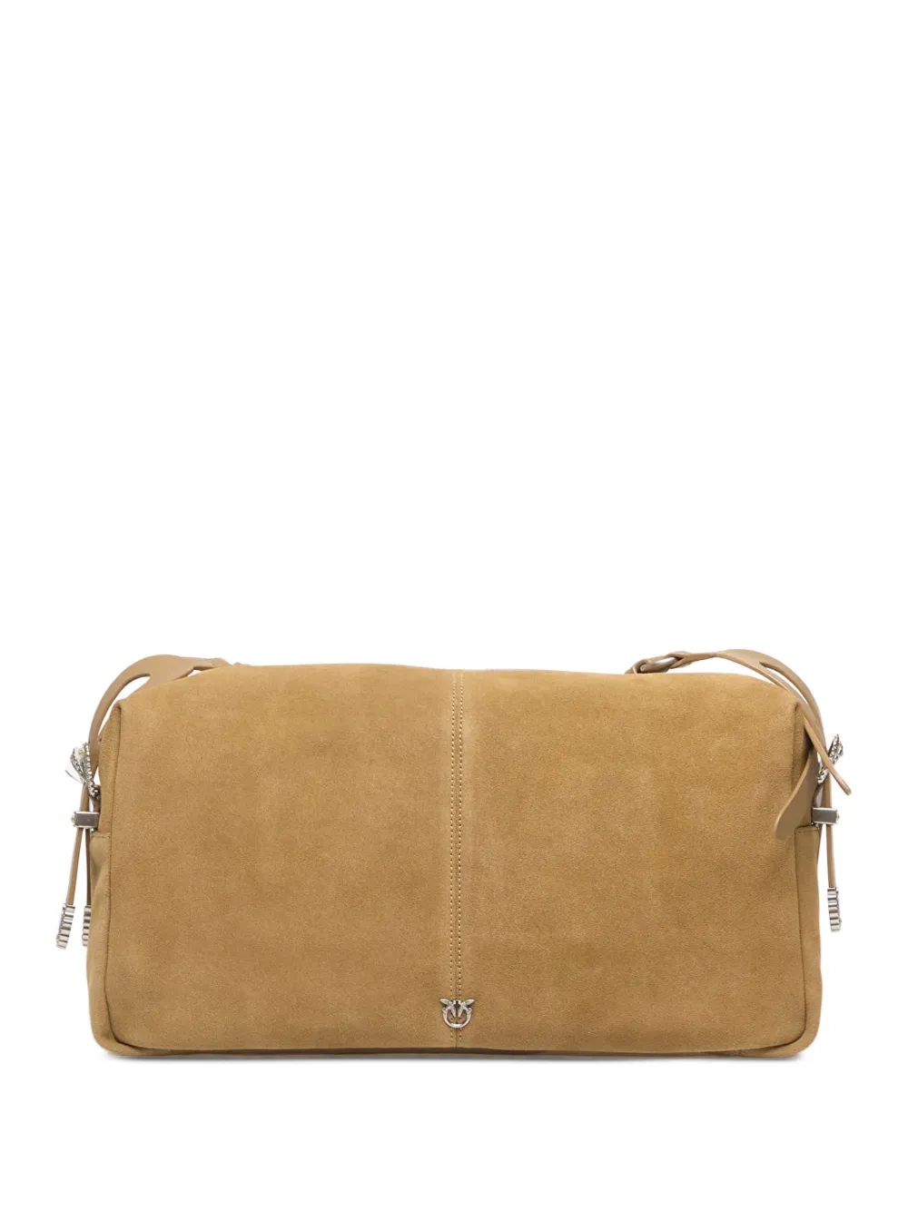 PINKO keeper bag large shoulder bag in suede - Toni neutri