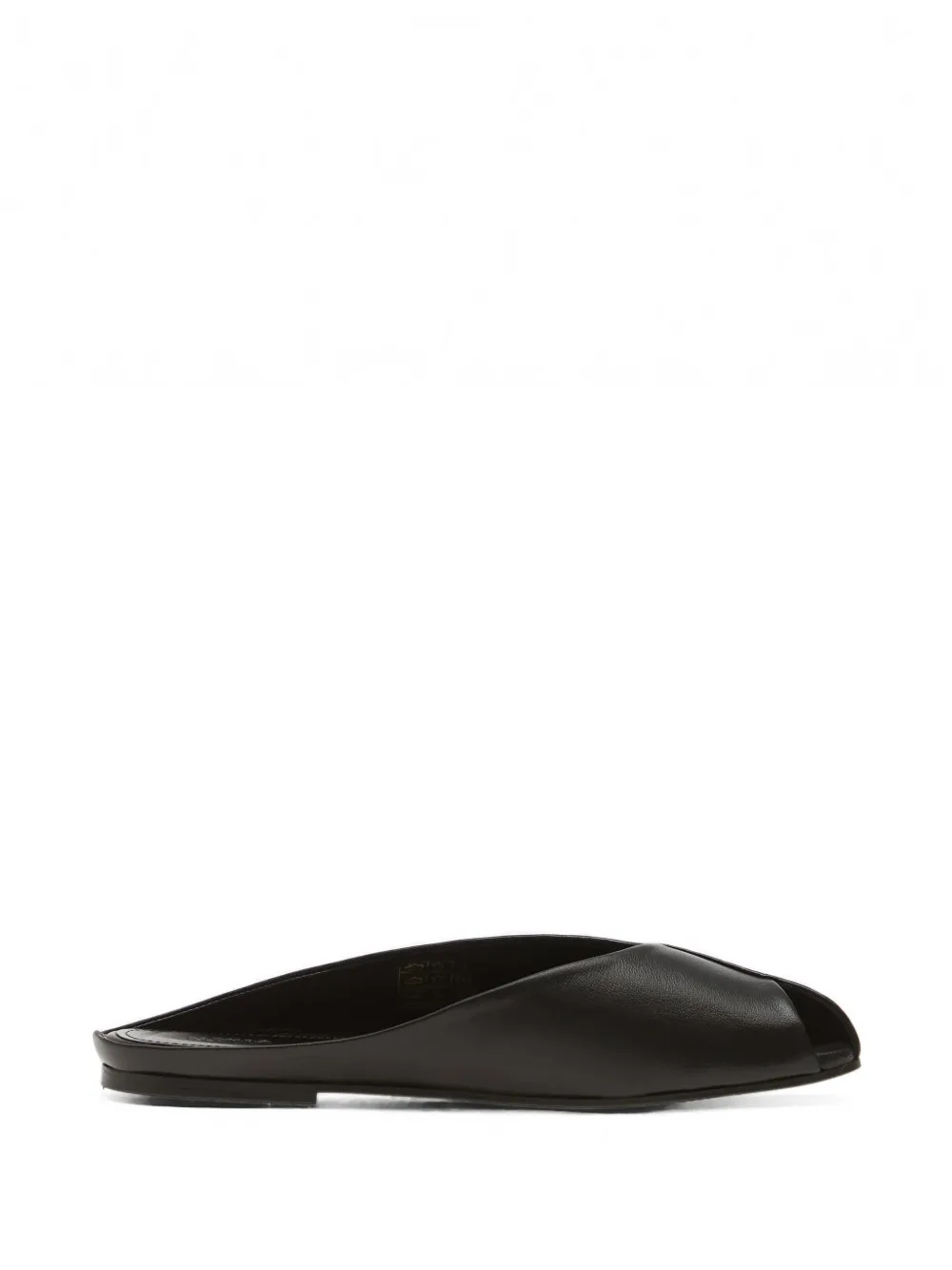 ALOHAS peep-toe leather flat sandals - Noir ALOHAS peep-toe leather flat sandals - Noir