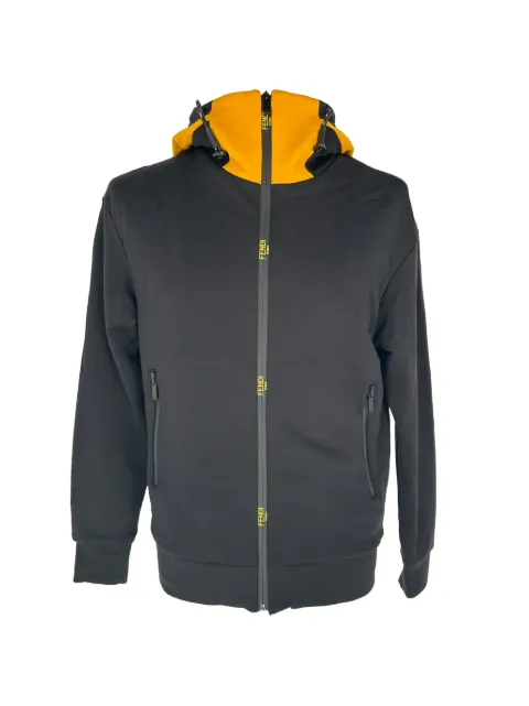 Fendi Pre-Owned High-neck zip-up hoodie