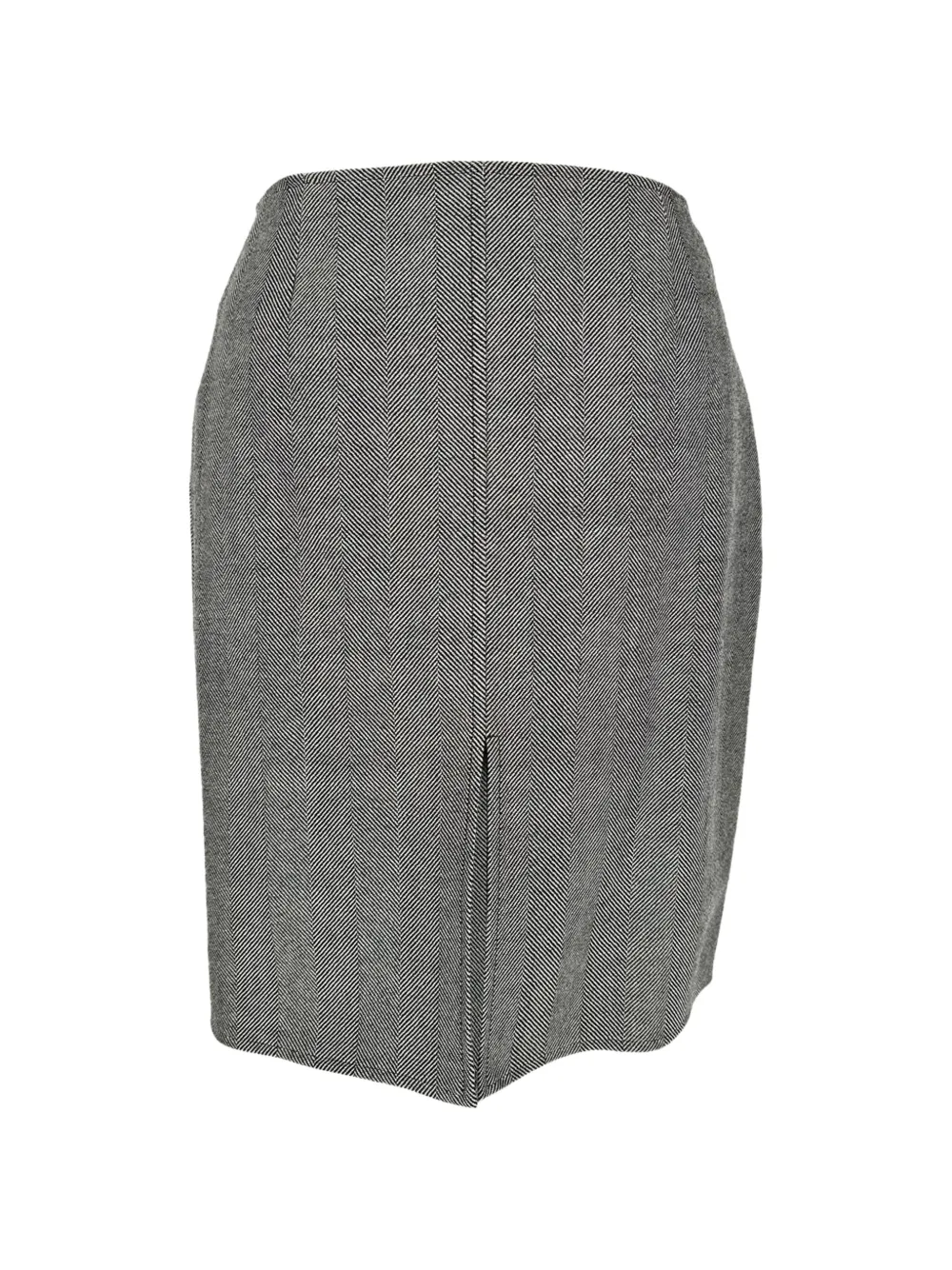 Christian Dior Pre-Owned Herringbone mini skirt - Nero