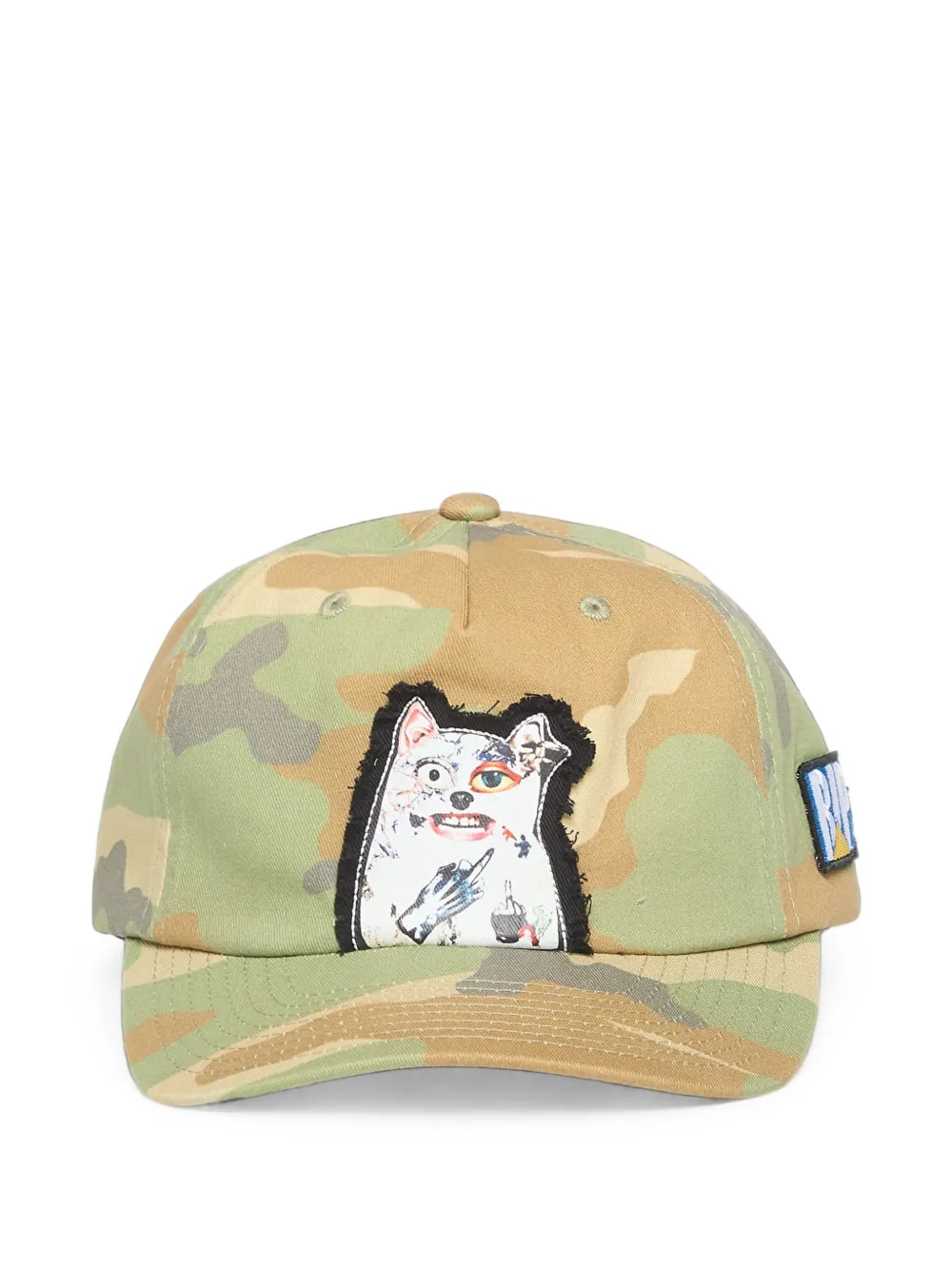 Ripndip Pet met camouflage-print en patchwork Groen