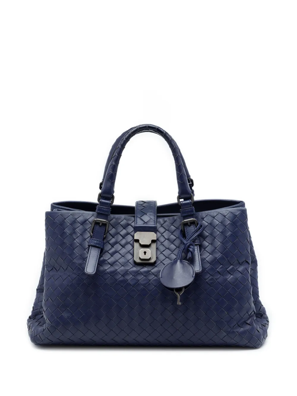 Bottega Veneta Pre-Owned 2012-2026 Small Nappa Intrecciato Roma satchel - Blau