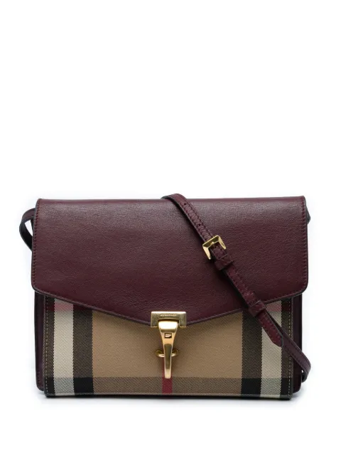 Burberry Pre-Owned 2015-2018 Small Leather and House Check Canvas Derby Macken crossbody bag