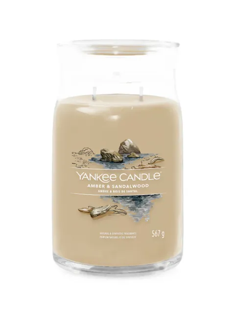 yankee candle amber & sandalwood signature large jar candle