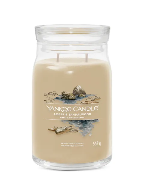 yankee candle grande bougie Amber & Sandalwood Signature